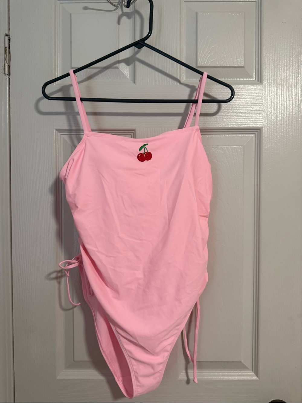 Womens Pink Cherry One-Piece Swimsuit